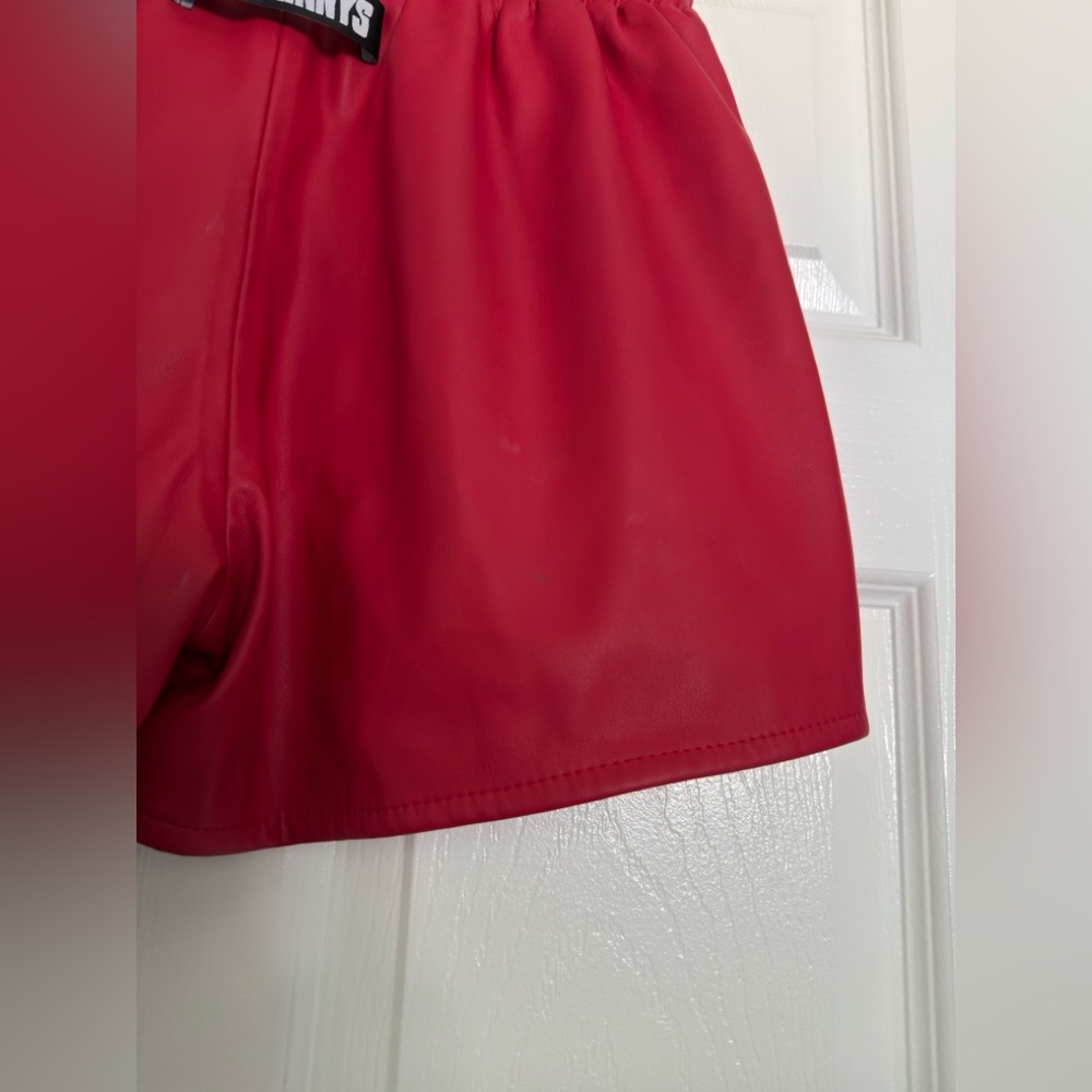 The Skinny’s Red faux leather Women's boxer Shorts size small - Picture 4 of 10